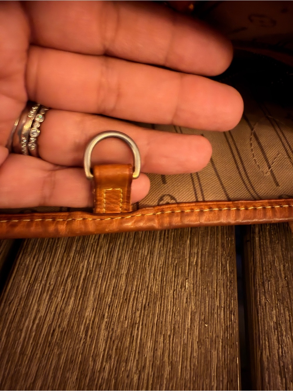 Authentic Louis Vuitton Monogram Neverfull Tote in Brown and Tan Leather - Picture 14 of 15